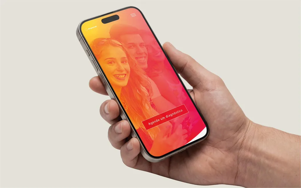 Expandr mobile website shown on a smartphone held in hand